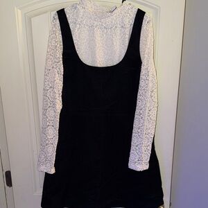 Everlane Black and White Lace Dress